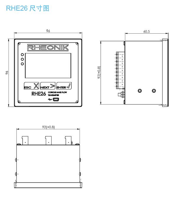 德国RHE26盘装科氏力质量流量变送器雷奥尼克