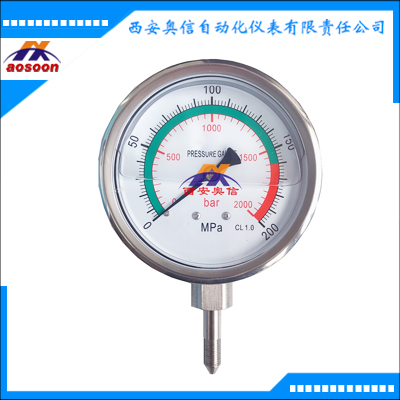 AXCG-100BFT手动拉伸器液压泵高压压力表