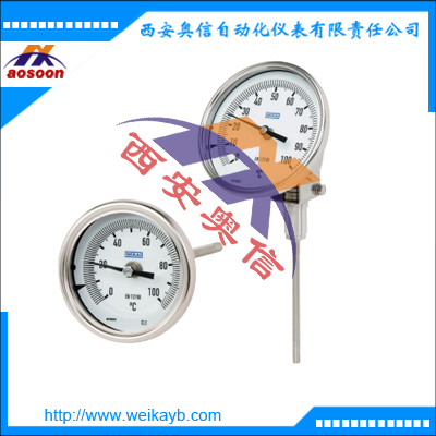 TG54双金属温度计 表盘式温度计 WIKA指针温度计
