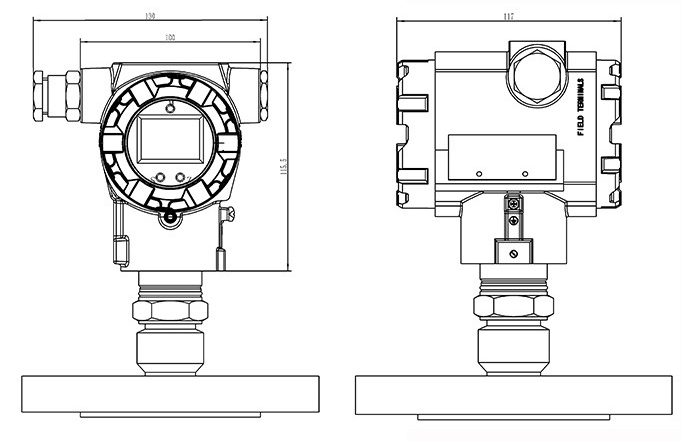 AXB-01 压力变送器 法兰式变送器 扩散硅压力变送