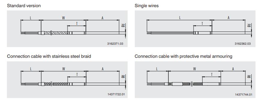 WIKA温度计TR40电缆式热电阻威卡温度计