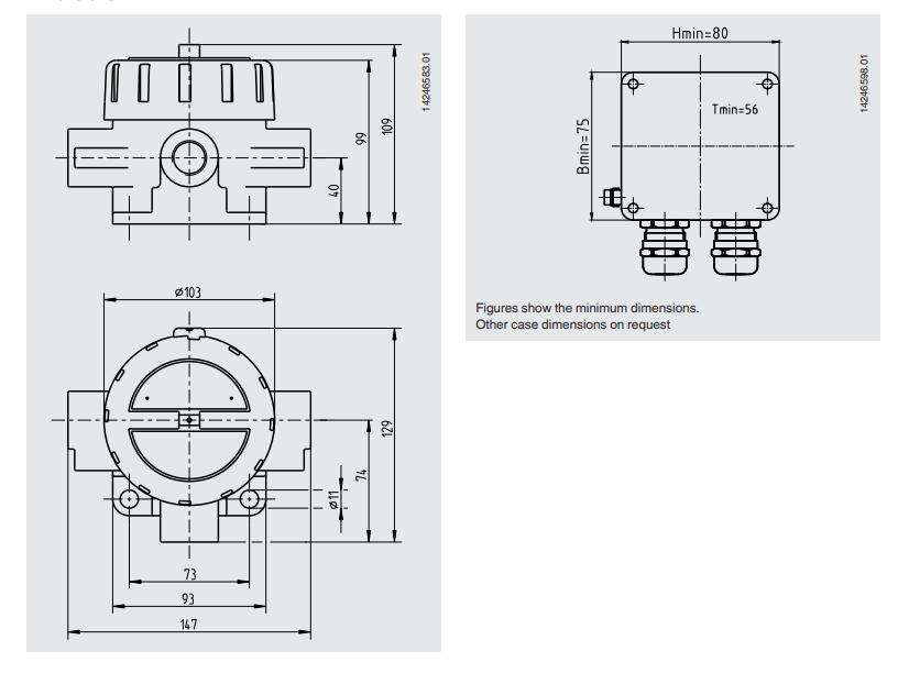 TIF11温度变送器的户外表壳 WIKA变送器IP66