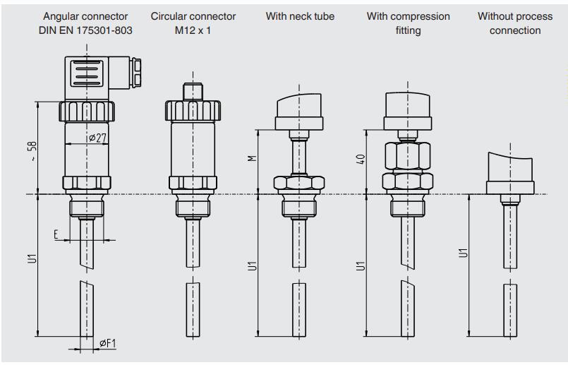 TFT35螺纹连接型温度计 带集成变送器