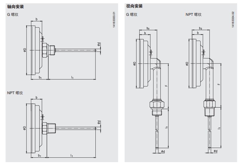TG54双金属温度计 表盘式温度计 WIKA指针温度计 过程型 符合EN 13190标准