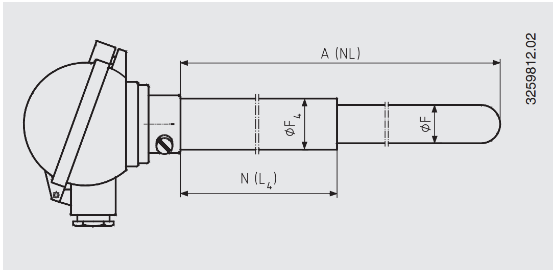 WIKA温度计TC80标准直式热电偶 1700度超高温热电偶