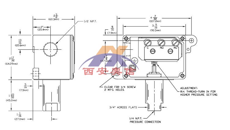 J6-218美国UE压力开关 真空开关-1-0bar
