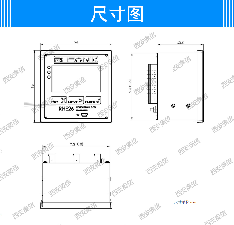 德国RheonikRHE26盘装科氏力质量流量变送器雷奥尼克