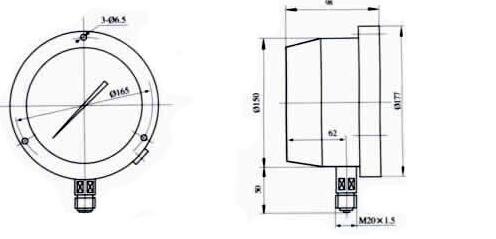 耐震差动远传压力表YTT-150