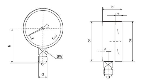 YTQN-63耐震全不锈钢安全压力表
