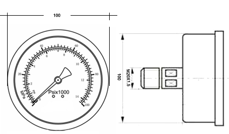 AXCG-100BFMZ超高压压力表