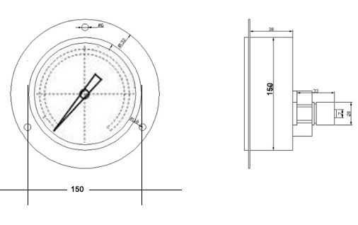 AXCG-100BF-ZT超高压不锈钢耐震压力表