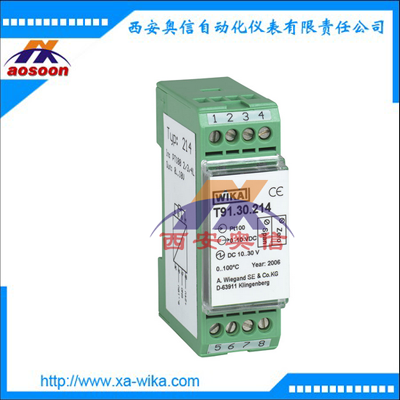 T91.30德国WIKA温度变送器0-10V热电阻轨道安装热电