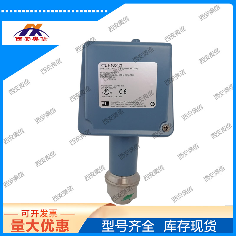 H100-171-M201-XY468美国UE压力开关 316L不锈钢开关