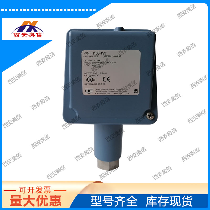 H100-193-M201美国UE机械式开关 不锈钢压力开关